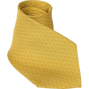 Corbata 100% seda twill estampada ,firma "HOWARDS LONDON",amarilla